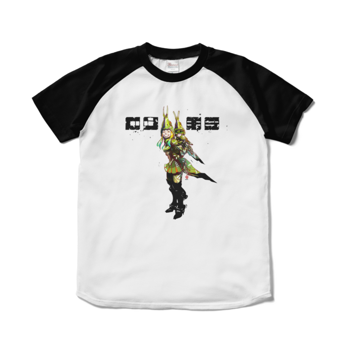 ラグランTシャツ - S - ホワイト×ブラック