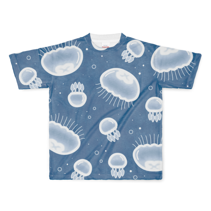 フルグラフィックTシャツ　青色　L