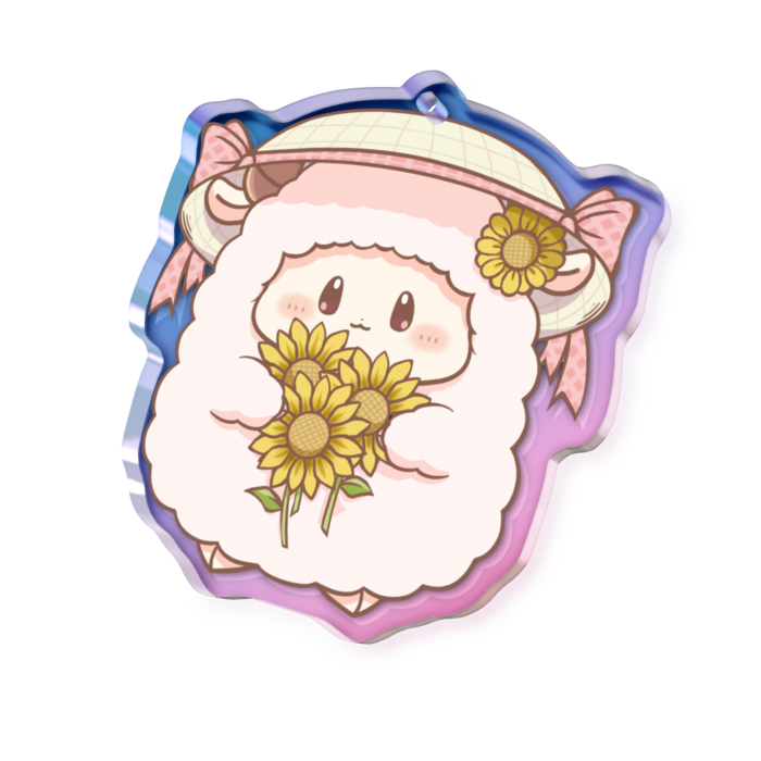 8月けだま - 50 × 50mm