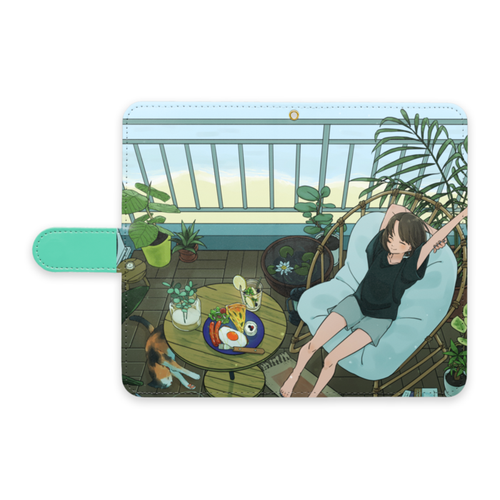 手帳型Androidケース - L - ストラップ穴 あり