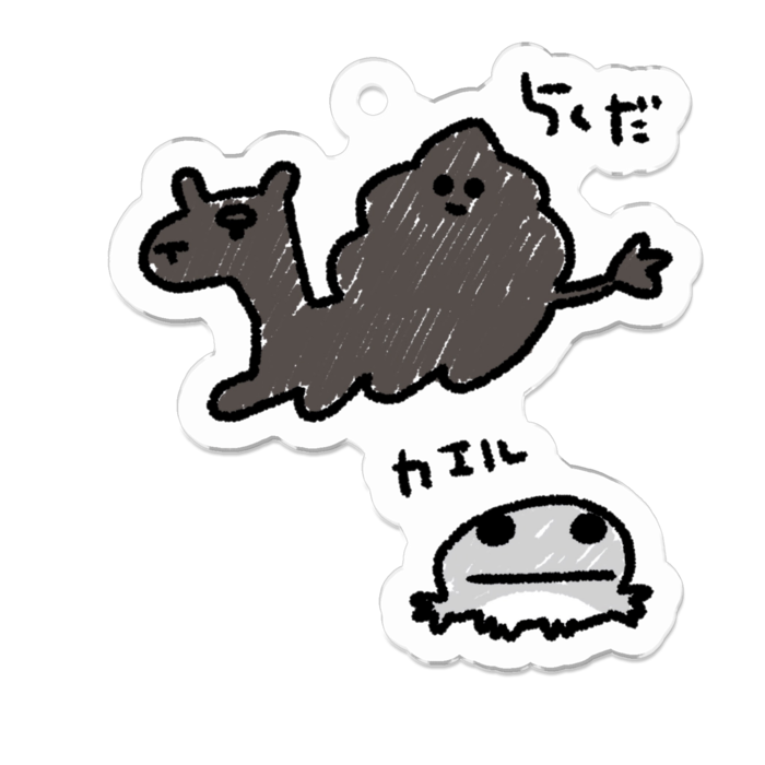 アクリルキーホルダー - 50 x 50 (mm)