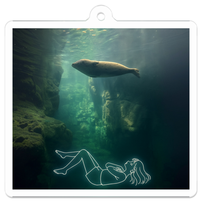 アクリルキーホルダー - 50 x 50 (mm)