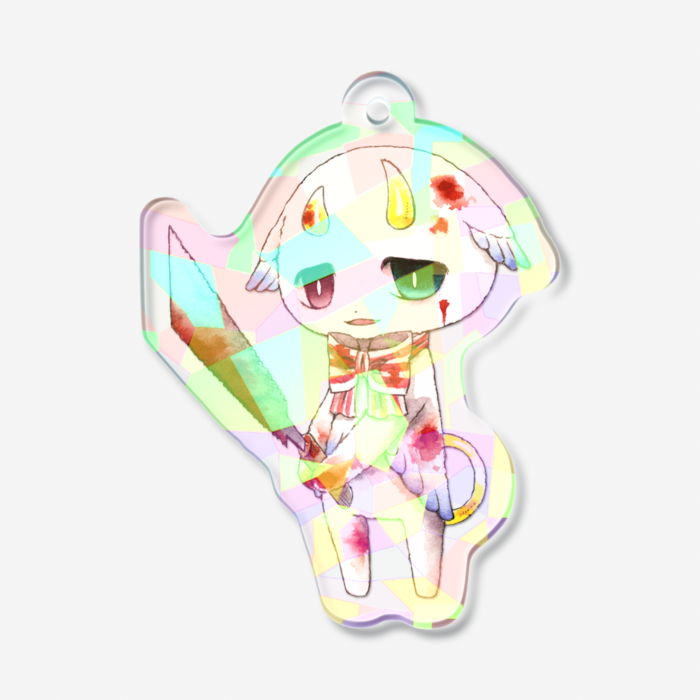 ホログラムアクリルキーホルダー - 50 × 50mm
