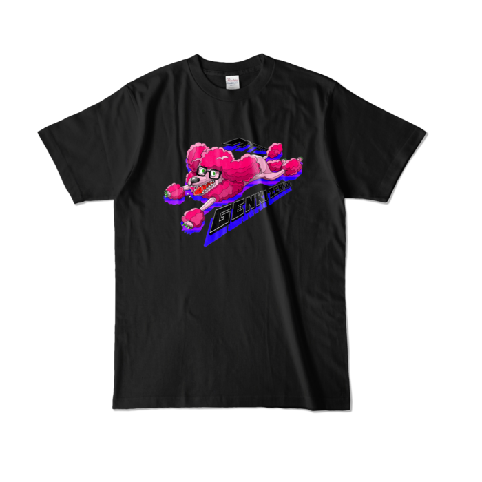 カラーTシャツ - L - ブラック (背景なし)