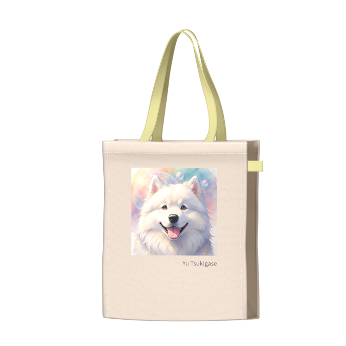 ツートンカラーバッグ - イエロー - W34 × H41 × D14cm