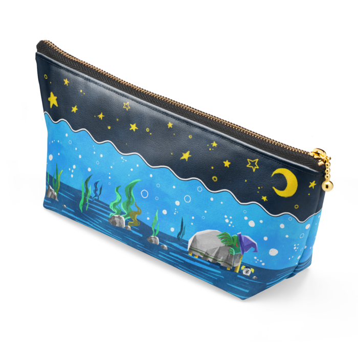ポーチ - 長さ21.5cm / 高さ10cm - ブラック