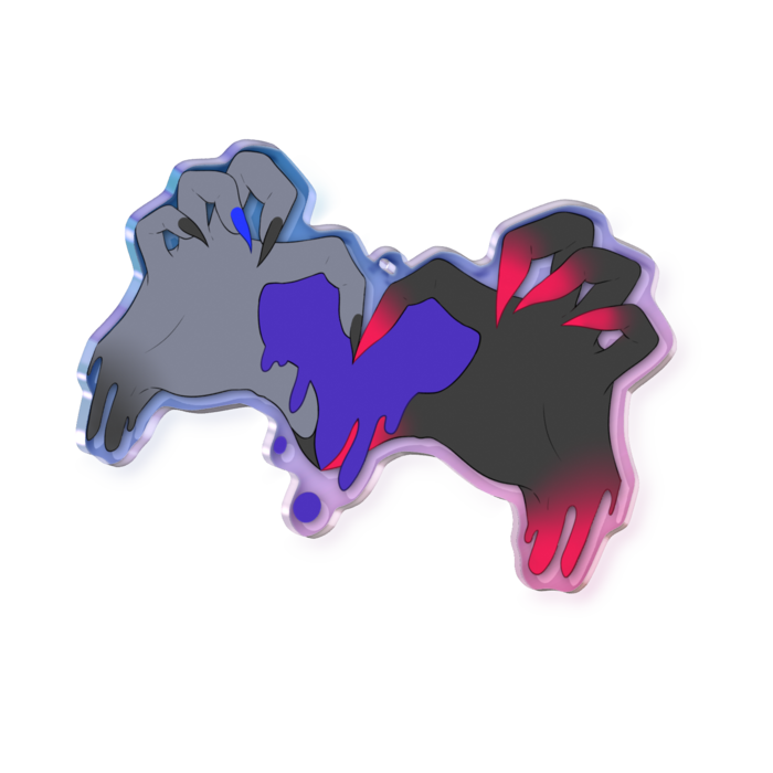 オーロラアクリルキーホルダー - 100 × 100mm