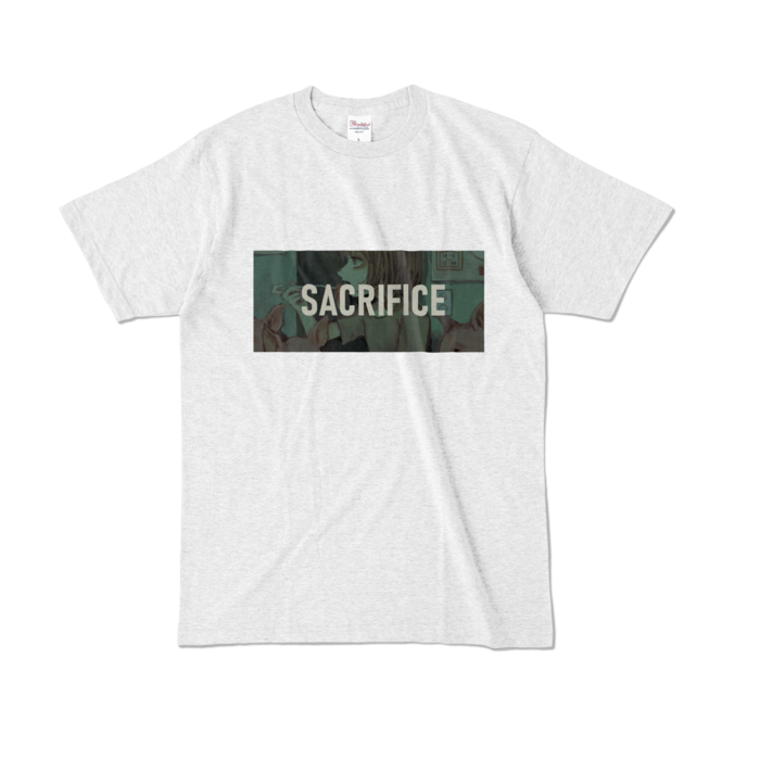 カラーTシャツ(淡色) - L - 正面 - アッシュ