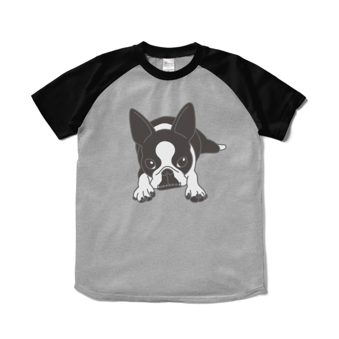 ラグランTシャツ - S - 杢グレー×ブラック