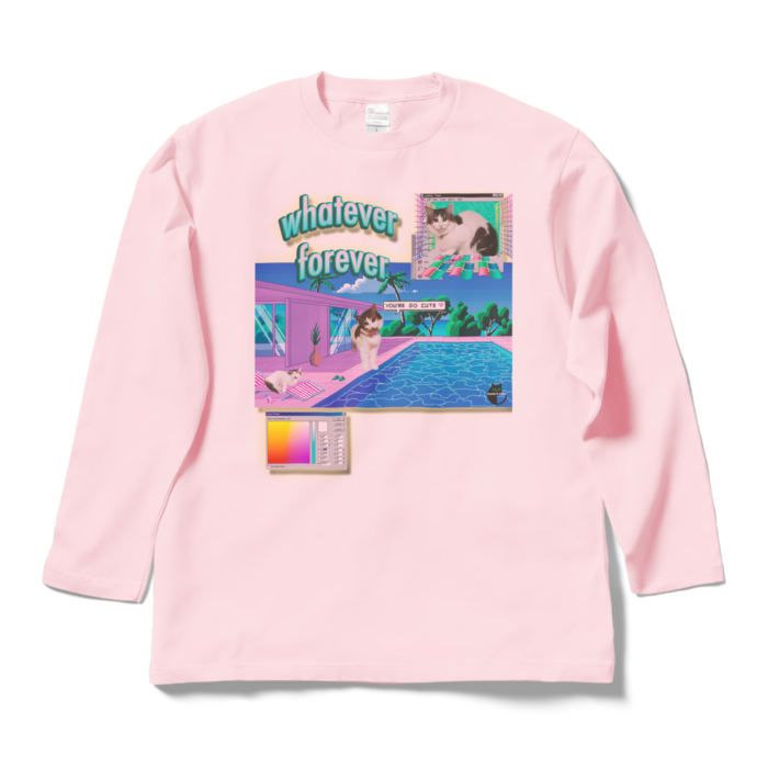 ロングスリーブTシャツ - L - ライトピンク