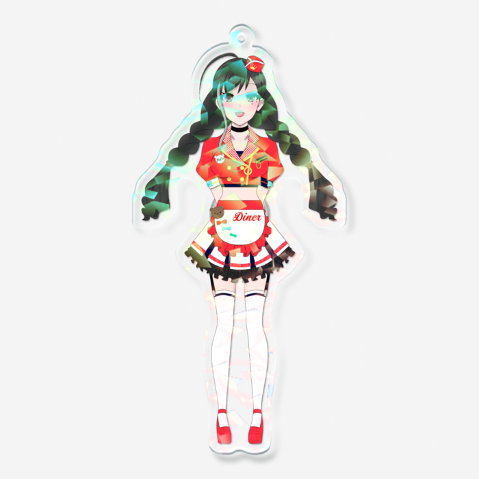 ホログラムアクリルキーホルダー(B) - 100 × 100mm