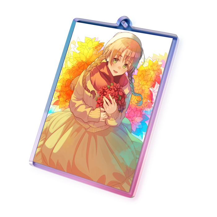 オーロラアクリルキーホルダー - 70 × 70mm