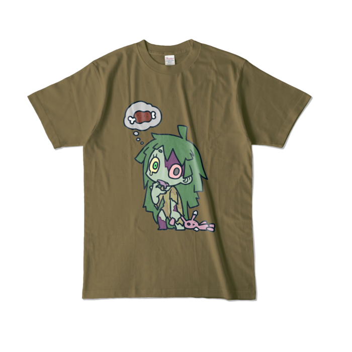 カラーTシャツ - L - オリーブ (濃色)
