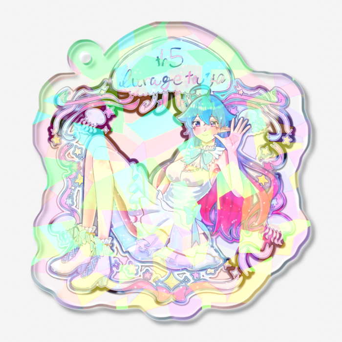 ホログラムアクリルキーホルダー - 50 × 50mm