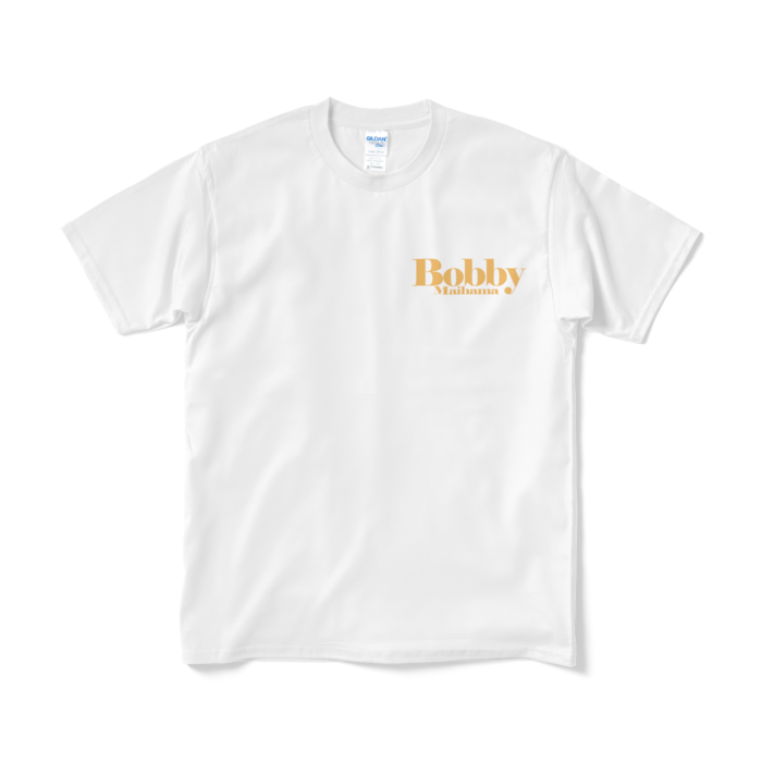 BobbyのTシャツ（ワンポイントロゴ・ライトイエロー） - M