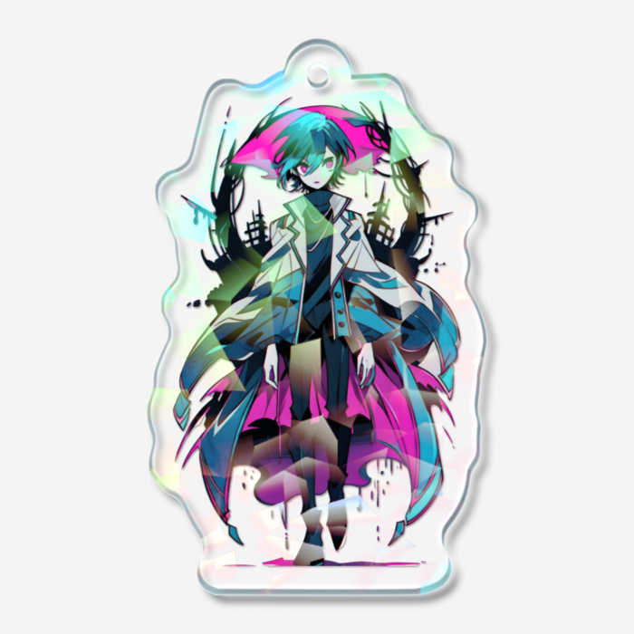 ホログラムアクリルキーホルダー - 50 × 50mm