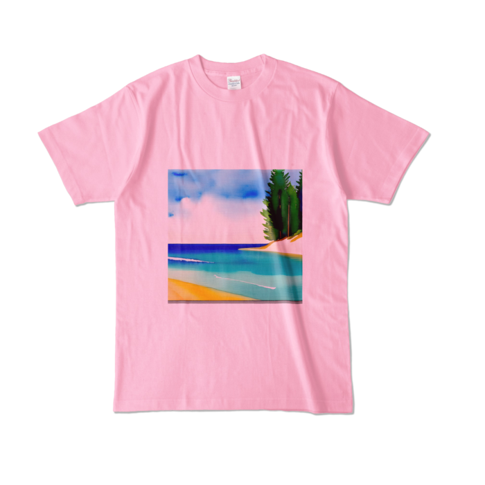 カラーTシャツ - L - ピーチ (淡色)