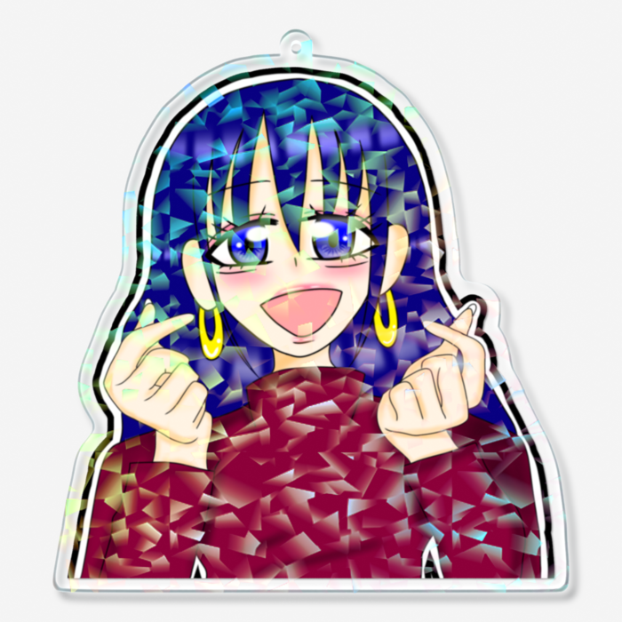 ホログラムアクリルキーホルダー - 100 × 100mm