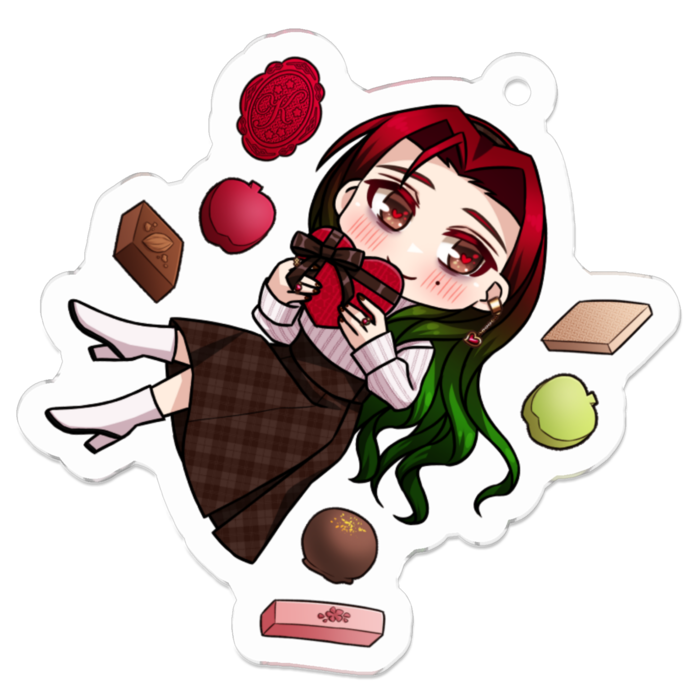 アクリルキーホルダー（コーティング） - 50 x 50 (mm)