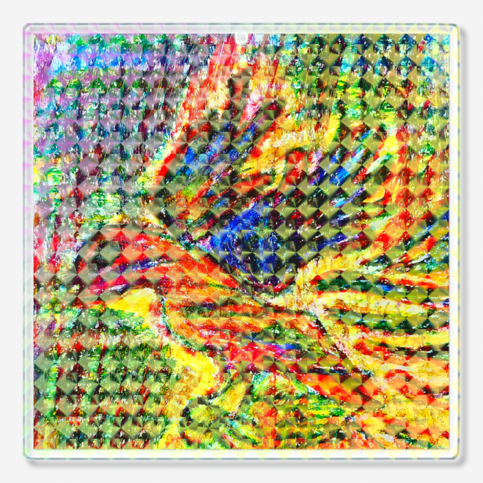 ホログラムアクリルキーホルダー - 100 × 100mm