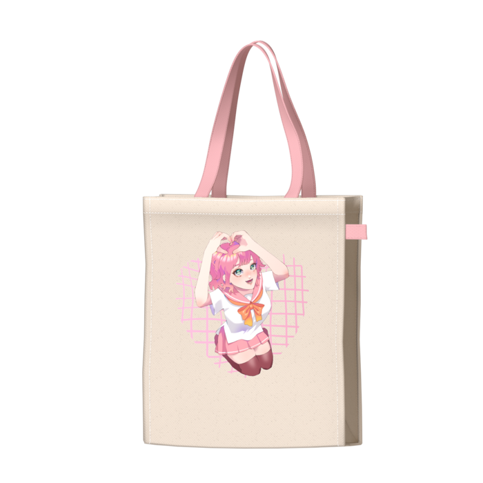 ツートンカラーバッグ - ピンク - W34 × H41 × D14cm