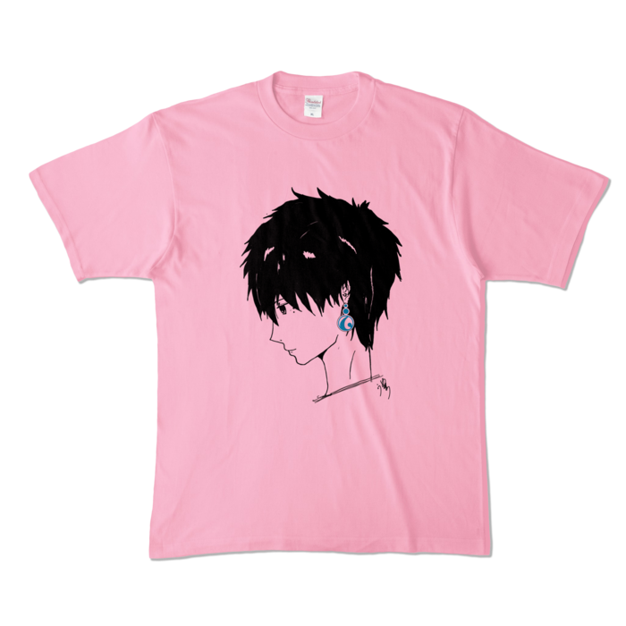 カラーTシャツ - XL - ピーチ (淡色)