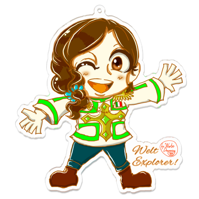 アクリルキーホルダー（コーティング） - 100 x 100 (mm)