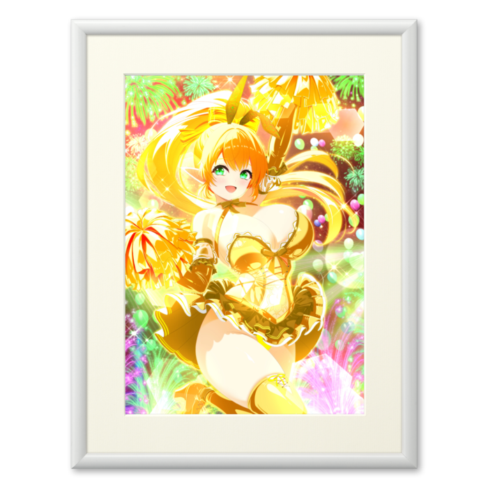 複製画(プリモアート) - A4(金髪/額縁・ホワイト)