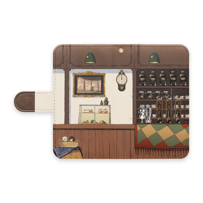 手帳型Androidケース - S - ストラップ穴 あり