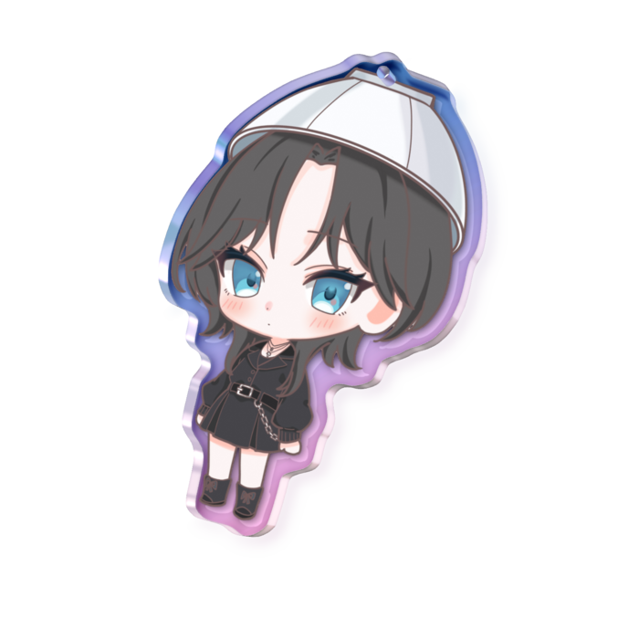 オーロラアクリルキーホルダー - 70 × 70mm