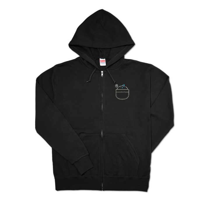 ジップパーカー - L - ブラック