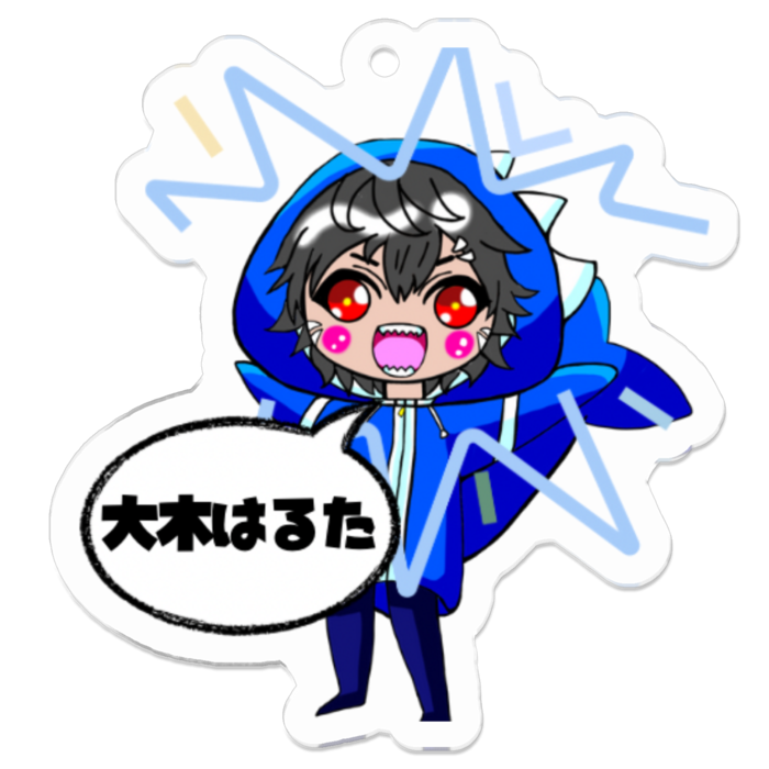 名前アクリルキーホルダー - 50 x 50 (mm)(1)