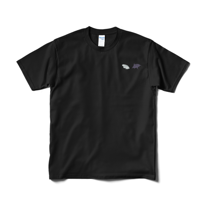 胸元ワンポイントTシャツ - M - ブラック