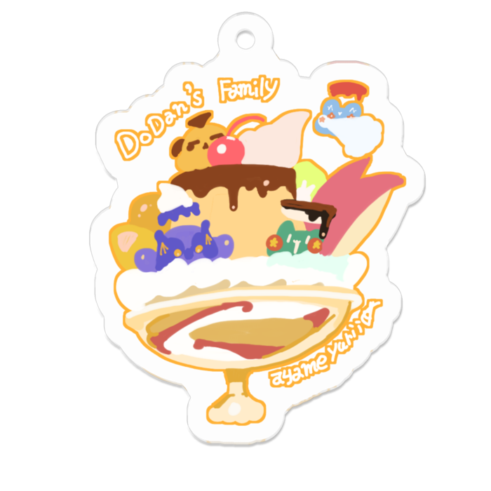 スイーツパラダイスオレンジ‐プリンアラモード - 50 x 50 (mm)