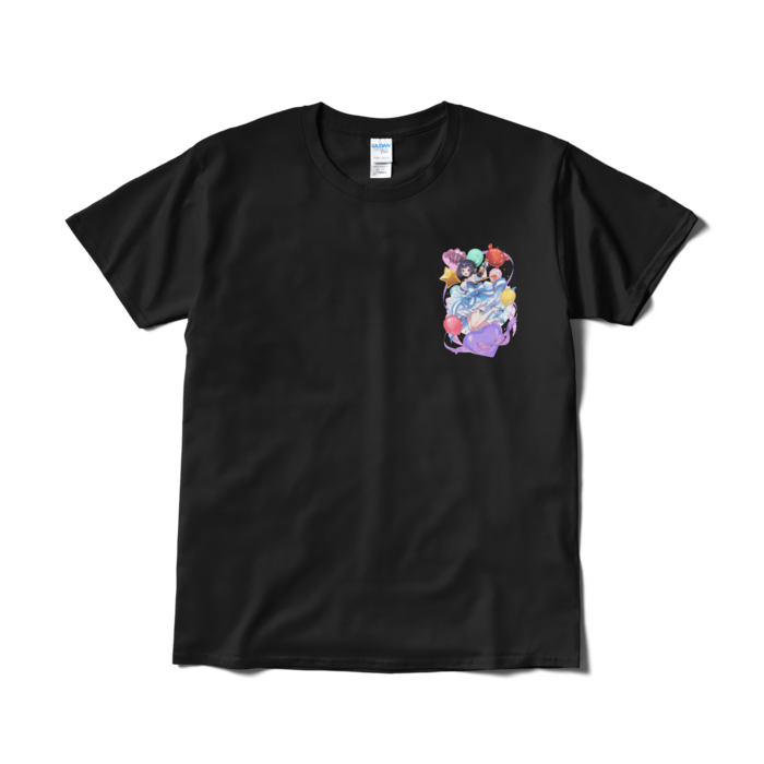 胸に小さく1周年 Tシャツ(短納期) - L - ブラック