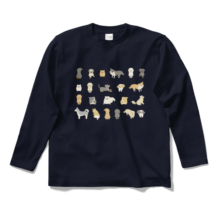 ロングスリーブTシャツ 紺 S