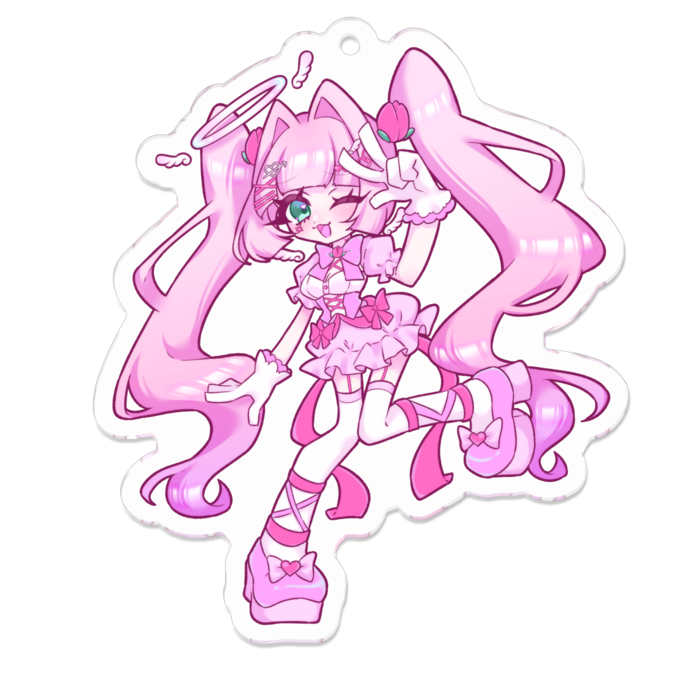 アクリルキーホルダー(コーティング) - 70 x 70 (mm)