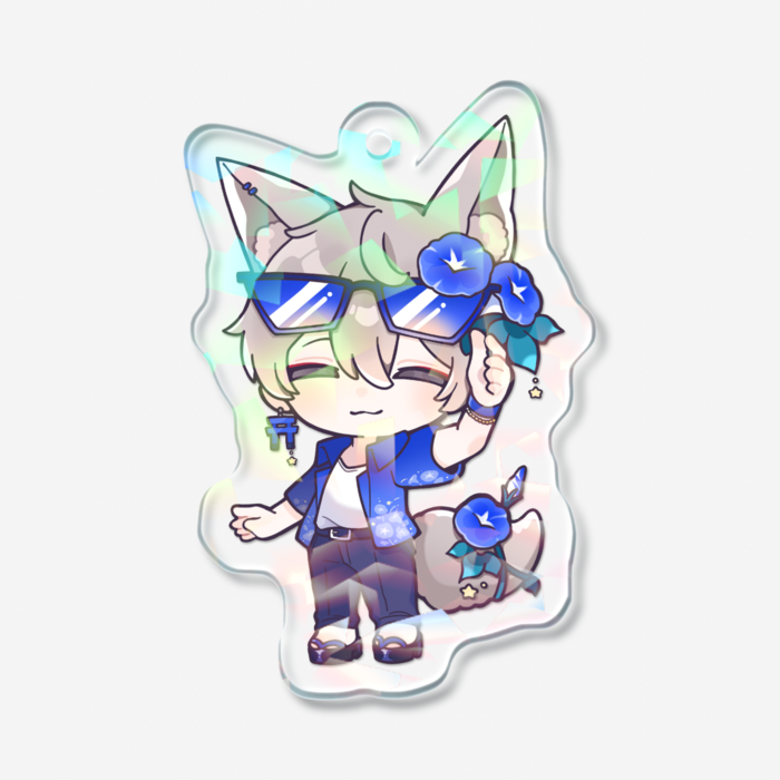 ホログラムアクリルキーホルダー - 50 × 50mm