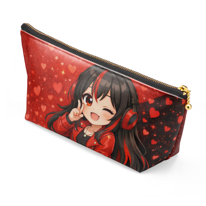 ポーチ - 長さ21.5cm / 高さ10cm - ブラック