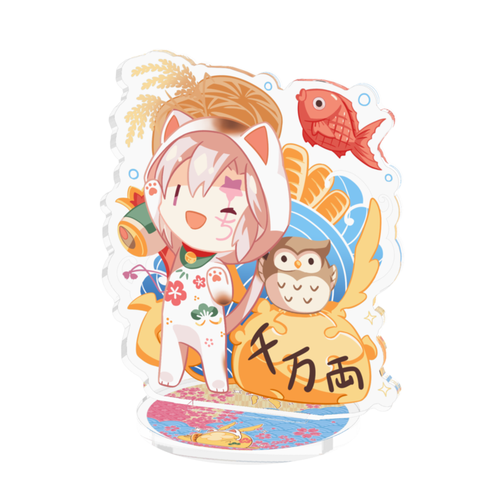 招き猫アレン - 70x70mm