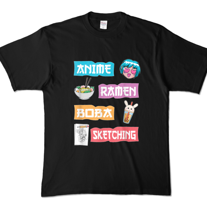 カラーTシャツ - XL - ブラック (濃色)