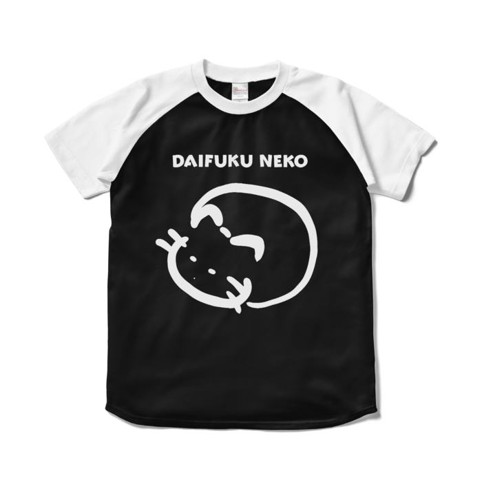 ラグランTシャツ - S - ブラック×ホワイト