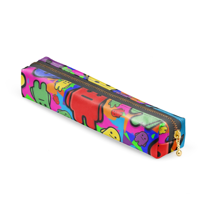 ペンケース - 20 x 4 x 4cm - ブラック