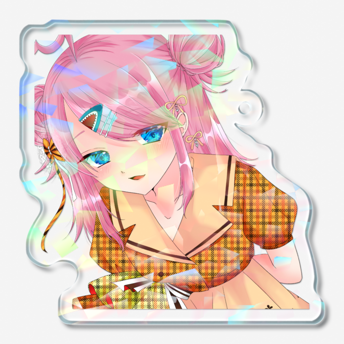 ホログラムアクリルキーホルダー - 50 × 50mm