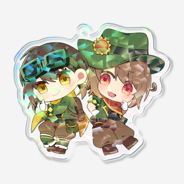 ホログラムアクリルキーホルダー - 70 × 70mm