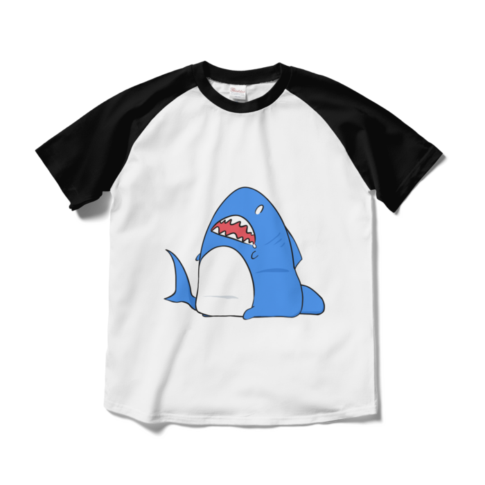 ラグランTシャツ - M - ホワイト×ブラック