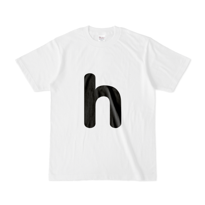 「h」（小文字）Tシャツ - S - 白