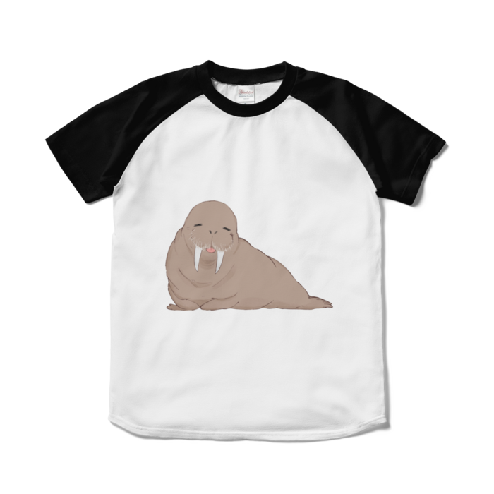 ラグランTシャツ - S - ホワイト×ブラック