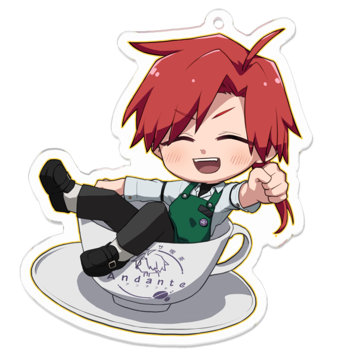 アクリルキーホルダー - 70 x 70 (mm)あめまる