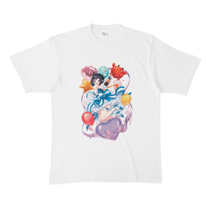前面にうに子ドーン Tシャツ - XL - 白